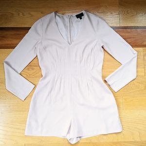 INTERMIX long sleeve nude romper shorts S